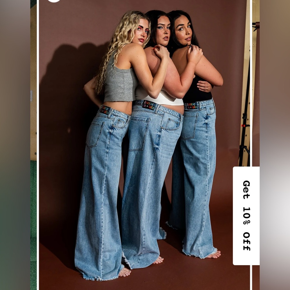 Dressed in LALA Effortlessly Cool Women's Blue Wide-Leg Denim